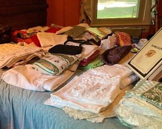 Loads of linens.