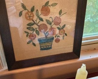 Sweet crewel work picture.