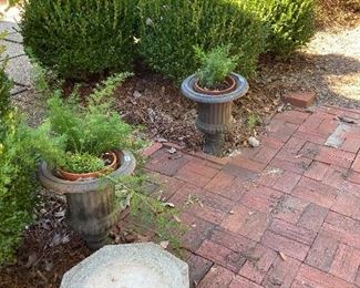 Heavy iron urns