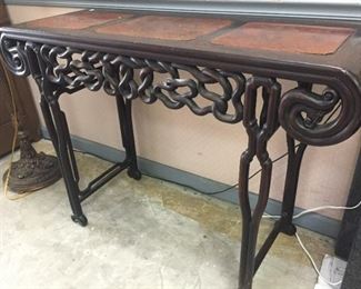 19th c. Hand Carved Rosewood Alter Table