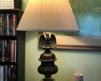 #11	lamp	(2) double lighted eagle lamp with ship painted base $40 ea	 $ 80.00 																						