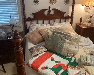 Lillian Russell full size bedroom suite with large dresser and 3 drawer nightstand 