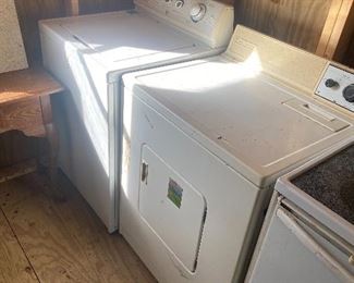 Washer dryer and stove