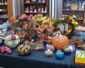 Art Glass Pumpkins and more fall decor!