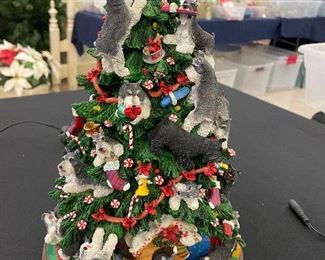 Danbury Mint Miniature Schnauzer Christmas tree