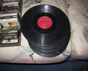 antique vinyls and cassettes