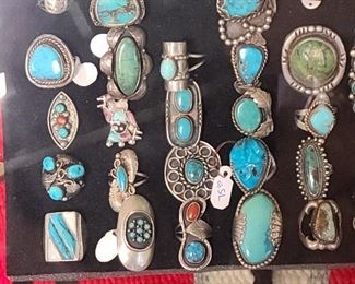 Assorted Turquoise rings 
