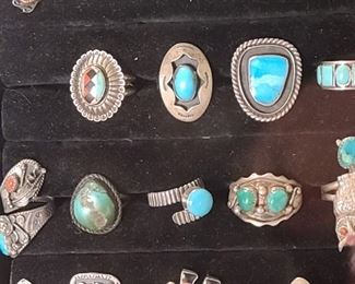 Assorted Turquoise rings 