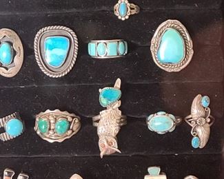 Assorted Turquoise Rings 