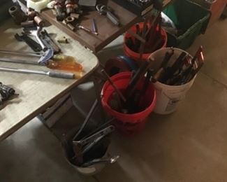 Buckets & buckets of tools.  