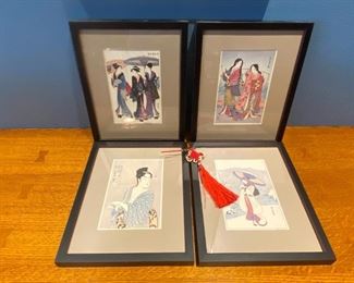 043dr Framed Geisha Litho Prints 