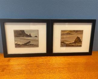 063dr Pair Jerry Becker Signed Prints