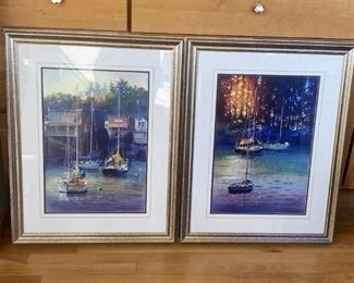 066dr Pair Framed Kiff Holland Prints
