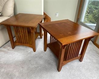 079d Mission Style End Tables