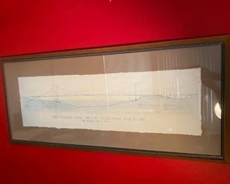 118ms Golden Gate Blueprint Print