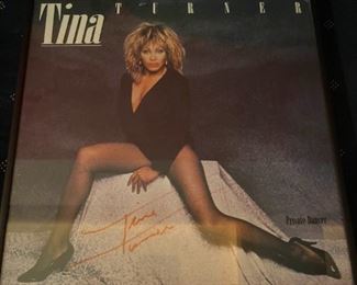 128ms Framed Autographed Tina Turner LP