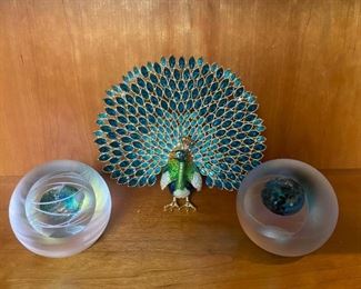 149of Peacock Paperweights