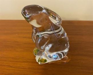 Vintage Baccarat lead crystal rabbit