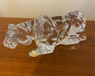 $ 68.00 - Vintage Baccarat lead crystal Tiger