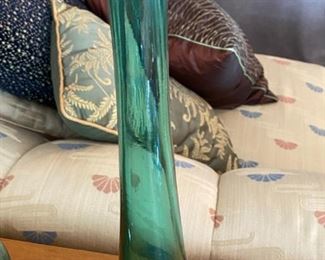 $ 40.00 - Vintage *Blenko, blue green bud vase