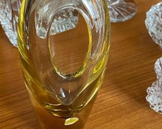 $ 48.00 - Art Deco yellow glass sculpture