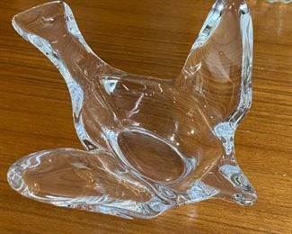 $ 15.00 - Princess House lead crystal Turtle Dove candy dish/bowl