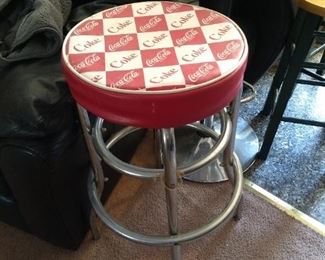 Coke chrome bar stool
