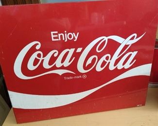 Size 2' x 19" metal Coca-Cola sign