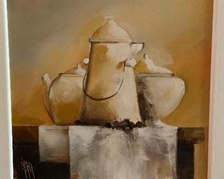 Artist Alain Camara. Painting 30"x30". Black Cherrie. $400 