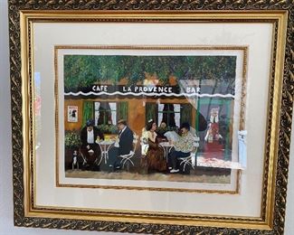 Guy Buffet Cafe La Provence Bar.  AP Signed. $400.