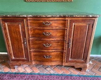 MARBLE TOP BUFFET. American Drew manufacturer. $600.