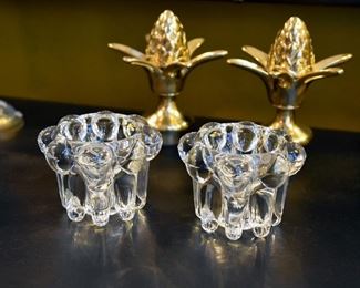 glass candle holders