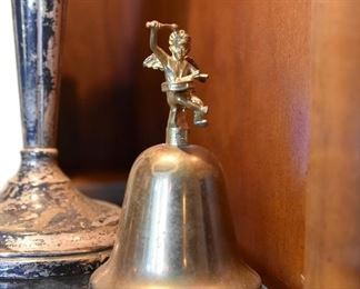 tiny winged cherub bell (appx 4" high)