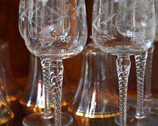 etched stemware