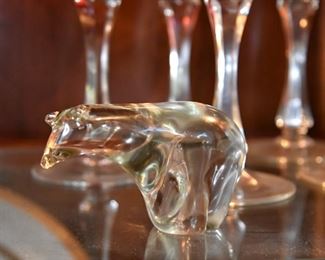 tiny frosted crystal bear