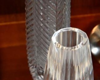 many pieces of glass and crystal