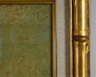 framed art, bamboo frame (detail)