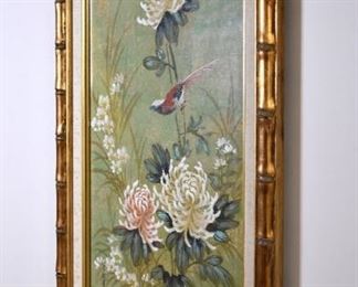 framed art, bamboo frame (detail)