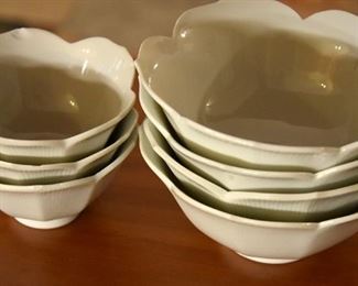 lotus soup bowls, white