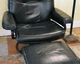 leather recliner with ottoman