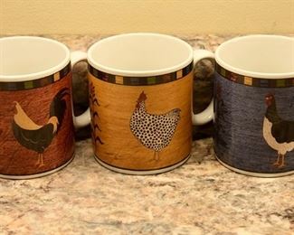 rooster coffee cups/mugs