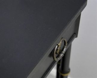 table with two drawers, bamboo theme