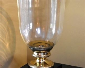 glass and brass vase/candle holder