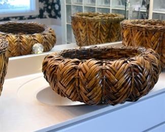 large woven baskets