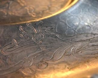 decorative metal tray (detail)