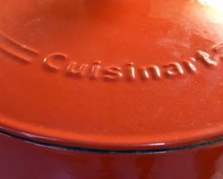 Cuisinart red enameled cast iron pot