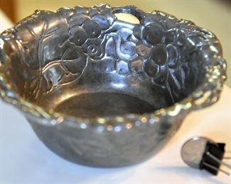 small decorative metal bowl