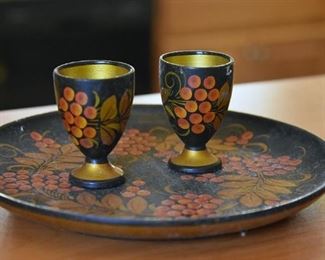 tiny plate and glasses