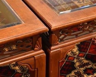 pair of coffee tables (detail) (rug not in sale)