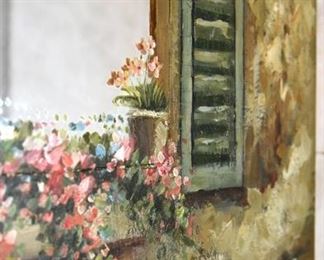 painted mirror detail